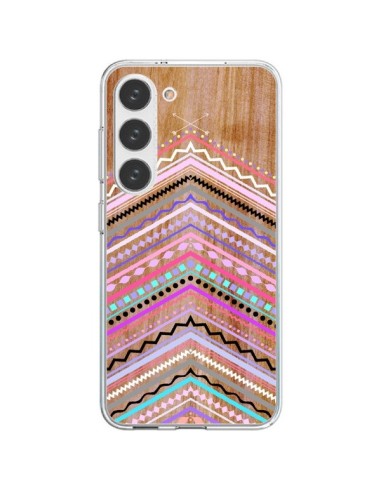 Samsung Galaxy S23 5G Case Purple Forest Wood Aztec Tribal - Jenny Mhairi
