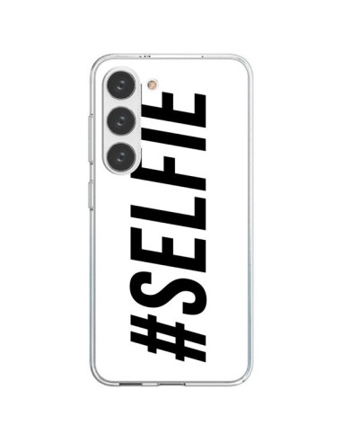 Coque Samsung Galaxy S23 5G Hashtag Selfie Blanc Horizontal - Jonathan Perez