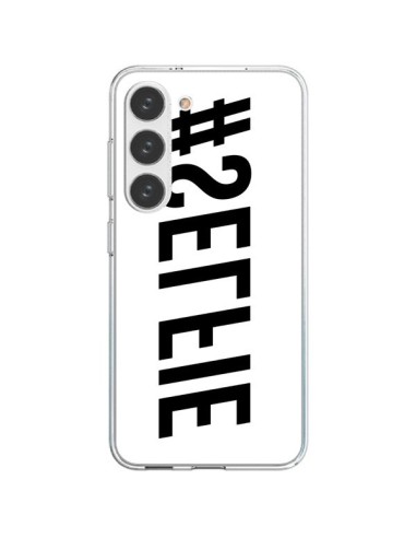 Coque Samsung Galaxy S23 5G Hashtag Selfie Noir Inversé Horizontal - Jonathan Perez