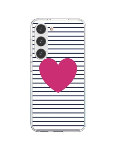 Coque Samsung Galaxy S23 5G Coeur Traits Marin - Jonathan Perez