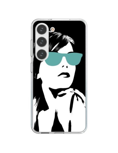 Coque Samsung Galaxy S23 5G Fille Lunettes Bleues - Jonathan Perez