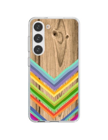 Coque Samsung Galaxy S23 5G Tribal Azteque Bois Wood - Jonathan Perez