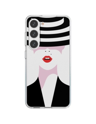 Coque Samsung Galaxy S23 5G Femme Chapeau Hat Lady Transparente - Dricia Do