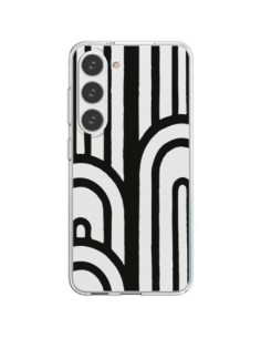 Cover Samsung Galaxy S23 5G Geometrico Nero Trasparente -...