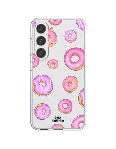 Coque Samsung Galaxy S23 5G Pink Donuts Rose Transparente - kateillustrate