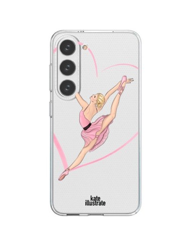 Cover Samsung Galaxy S23 5G Ballerina Salto Danza Trasparente - kateillustrate