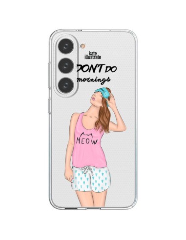 Samsung Galaxy S23 5G Case I Don't Do Mornings Matin Clear - kateillustrate