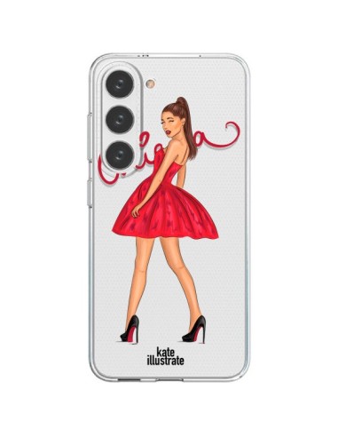 Cover Samsung Galaxy S23 5G Ariana Grande Cantante Trasparente - kateillustrate