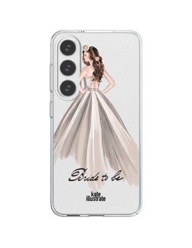 Coque Samsung Galaxy S23 5G Bride To Be Mariée Mariage Transparente - kateillustrate