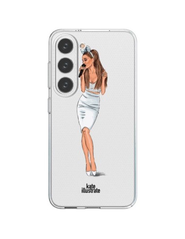 Coque Samsung Galaxy S23 5G Ice Queen Ariana Grande Chanteuse Singer Transparente - kateillustrate