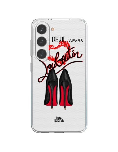 Coque Samsung Galaxy S23 5G The Devil Wears Shoes Demon Chaussures Transparente - kateillustrate