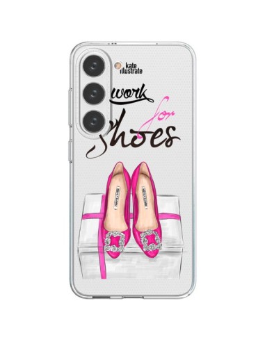 Samsung Galaxy S23 5G Case I Work For Shoes Scarpe Clear - kateillustrate