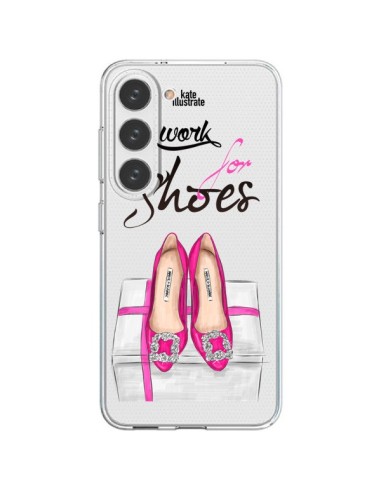 Cover Samsung Galaxy S23 5G I Work For Shoes Scarpe Trasparente - kateillustrate