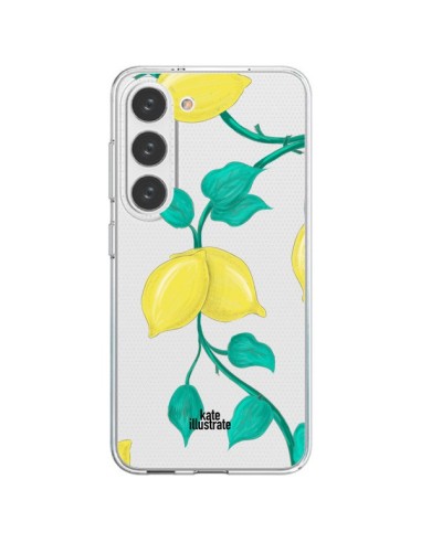 Coque Samsung Galaxy S23 5G Lemons Citrons Transparente - kateillustrate