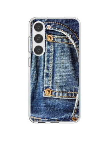 Coque Samsung Galaxy S23 5G Jean Bleu Vintage - Laetitia