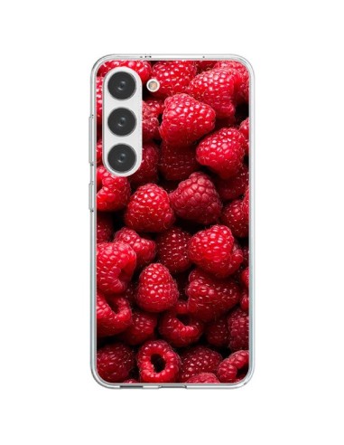 Coque Samsung Galaxy S23 5G Framboise Raspberry Fruit - Laetitia