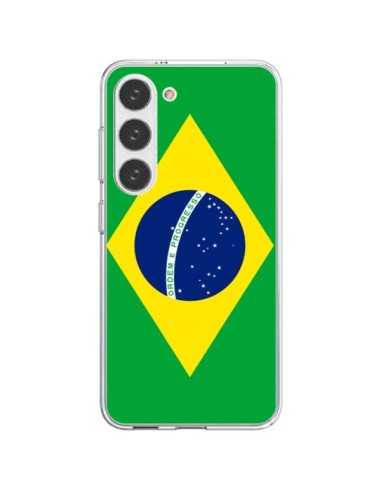 Coque Samsung Galaxy S23 5G Drapeau Brésil Brésilien - Laetitia