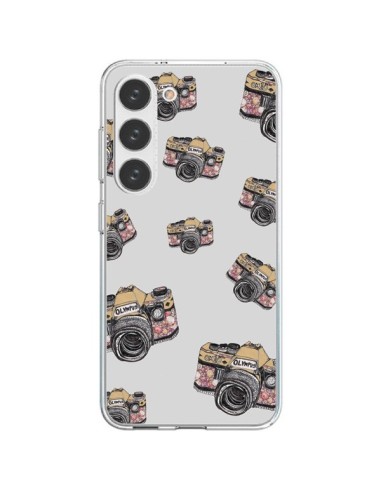 Coque Samsung Galaxy S23 5G Appareil photo vintage Rose - Laetitia