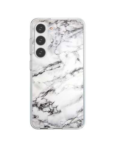 Coque Samsung Galaxy S23 5G Marbre Marble Blanc White - Laetitia