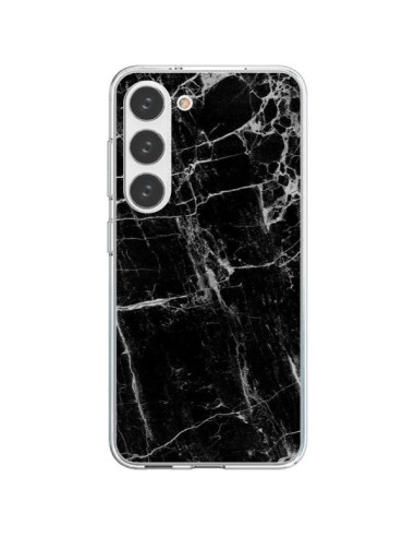 Coque Samsung Galaxy S23 5G Marbre Marble Noir Black - Laetitia