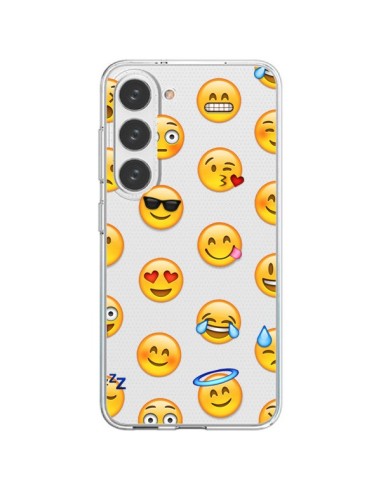 Coque Samsung Galaxy S23 5G Smiley Emoticone Emoji Transparente - Laetitia