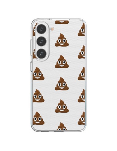 Coque Samsung Galaxy S23 5G Shit Poop Emoticone Emoji Transparente - Laetitia