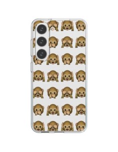 Samsung Galaxy S23 5G Case Emoji Scimmia Clear - Laetitia