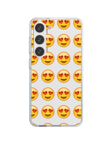 Coque Samsung Galaxy S23 5G Love Amoureux Smiley Emoticone Emoji Transparente - Laetitia