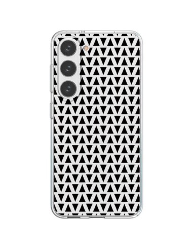 Coque Samsung Galaxy S23 5G Triangles Romi Azteque Noir Transparente - Laetitia