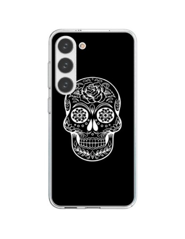 Coque Samsung Galaxy S23 5G Tête de Mort Mexicaine Blanche - Laetitia