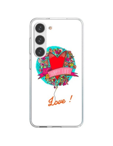 Samsung Galaxy S23 5G Case Love Happy Life - Leellouebrigitte