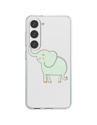 Coque Samsung Galaxy S23 5G Elephant Elefant Animal Coeur Love  Transparente - Petit Griffin