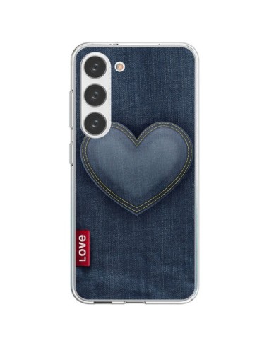 Coque Samsung Galaxy S23 5G Love Coeur en Jean - Lassana