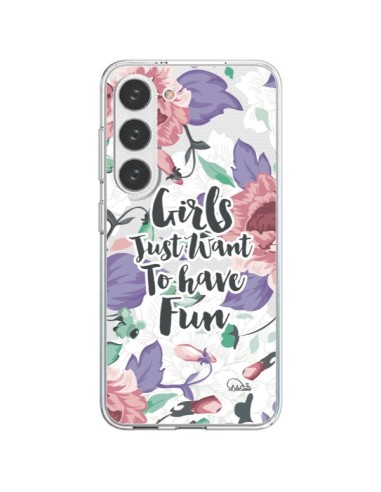 Cover Samsung Galaxy S23 5G Ragazza Divertente Trasparente - Lolo Santo