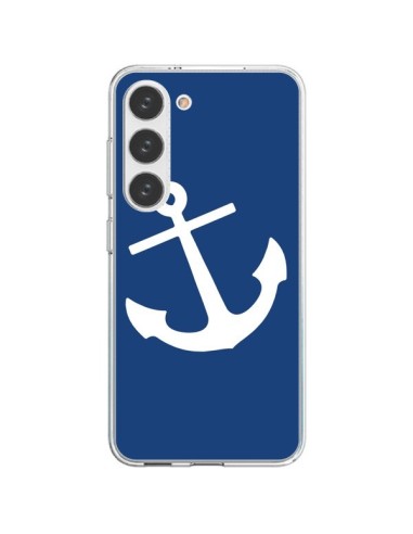 Coque Samsung Galaxy S23 5G Ancre Navire Navy Blue Anchor - Mary Nesrala