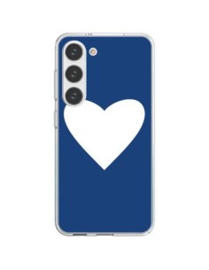 Coque Samsung Galaxy S23 5G Coeur Navy Blue Heart - Mary...