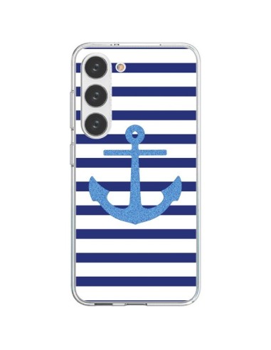 Samsung Galaxy S23 5G Case Ancora Marina Voile Navy Blue - Mary Nesrala