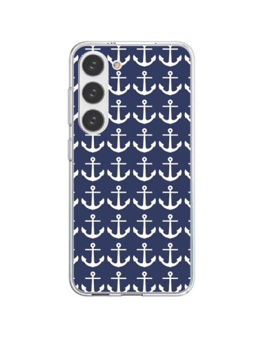 Coque Samsung Galaxy S23 5G Ancre Marin Bleu Anchors Navy - Mary Nesrala