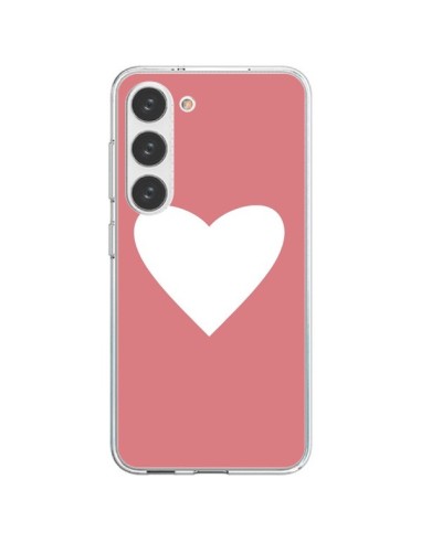 Coque Samsung Galaxy S23 5G Coeur Corail - Mary Nesrala