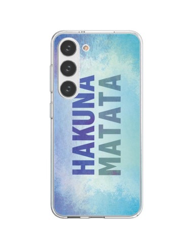 Cover Samsung Galaxy S23 5G Hakuna Matata Re Leone Blu - Mary Nesrala