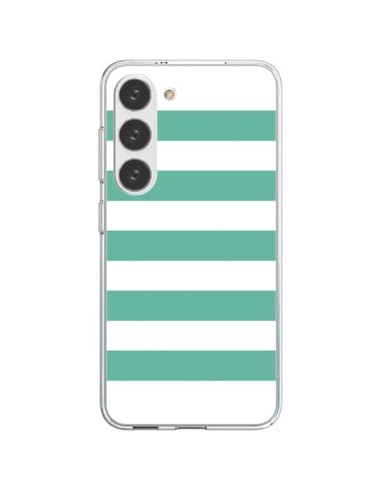 Coque Samsung Galaxy S23 5G Bandes Mint Vert - Mary Nesrala