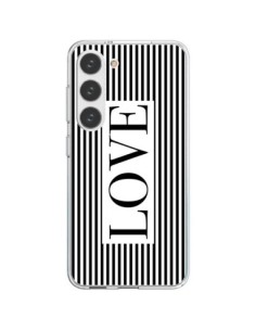 Coque Samsung Galaxy S23 5G Love Noir et Blanc - Mary...
