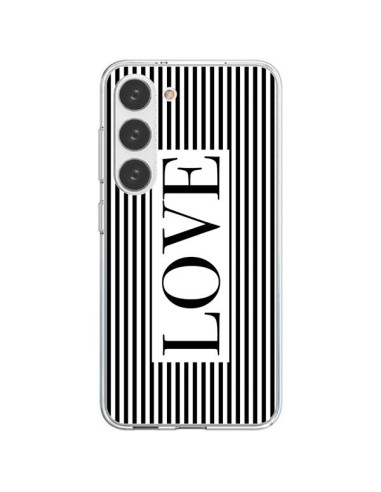 Samsung Galaxy S23 5G Case Love White e Black - Mary Nesrala