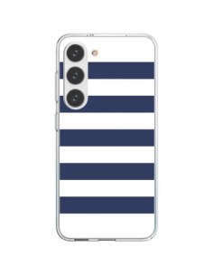 Coque Samsung Galaxy S23 5G Bandes Marinières Bleu Blanc...