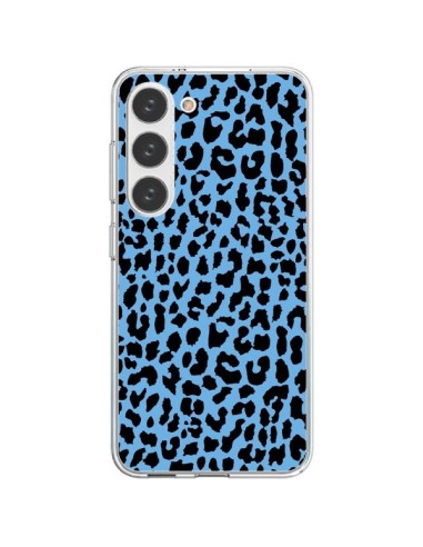 Cover Samsung Galaxy S23 5G Leopardo Blu Neon - Mary Nesrala
