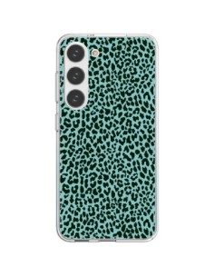 Coque Samsung Galaxy S23 5G Leopard Turquoise Neon - Mary...
