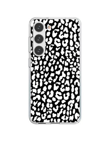 Coque Samsung Galaxy S23 5G Leopard Noir et Blanc - Mary Nesrala