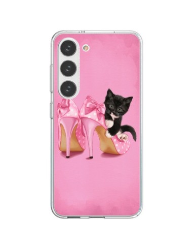 Coque Samsung Galaxy S23 5G Chaton Chat Noir Kitten Chaussure Shoes - Maryline Cazenave