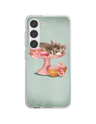 Cover Samsung Galaxy S23 5G Gattoon Gatto Kitten Biscotto Cupcake - Maryline Cazenave