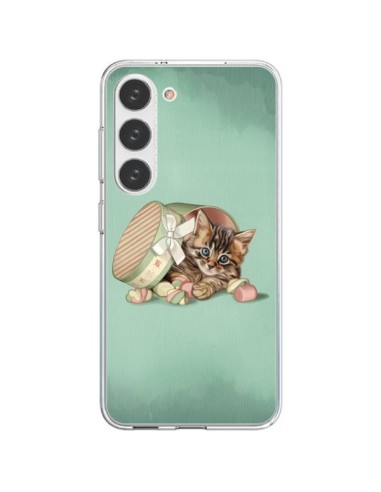 Coque Samsung Galaxy S23 5G Chaton Chat Kitten Boite Bonbon Candy - Maryline Cazenave